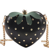Red Strawberry Clutches Bag Women Chain Crossbody Bag