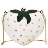 Red Strawberry Clutches Bag Women Chain Crossbody Bag
