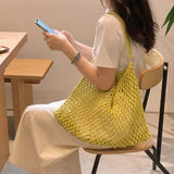 Women Shoulder Bag Summer Style Ins Mesh Hollow Out Beach Style
