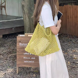 Women Shoulder Bag Summer Style Ins Mesh Hollow Out Beach Style