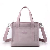Women Shoulder Bag Tote Casual Zipper Handle Canvas Crossbody Bag