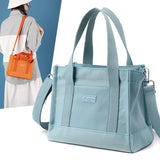 Women Shoulder Bag Tote Casual Zipper Handle Canvas Crossbody Bag