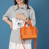 Women Shoulder Bag Tote Casual Zipper Handle Canvas Crossbody Bag