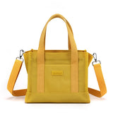 Women Shoulder Bag Tote Casual Zipper Handle Canvas Crossbody Bag