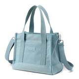 Women Shoulder Bag Tote Casual Zipper Handle Canvas Crossbody Bag