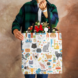 Vintage Cat Animated Canvas Tote Bag