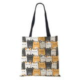 Vintage Cat Animated Canvas Tote Bag