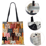 Vintage Cat Animated Canvas Tote Bag