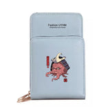 Monster Series Shoulder Bag Wallet Touch Screen Mobile Phone Crossbody Purse