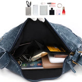 Women Shoulder Bag Vintage Crossbody Messenger Pack Brown