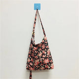 Women Shoulder Bag Winter Cotton Bags Lady Bag CrossBody Bags Japanese Flowers C