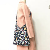 Women Shoulder Bag Winter Cotton Bags Lady Bag CrossBody Bags Japanese Flowers C