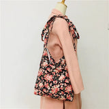 Women Shoulder Bag Winter Cotton Bags Lady Bag CrossBody Bags Japanese Flowers C