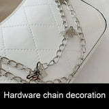 Butterfly Chain Decoration Shoulder Bag with Detachable Strap