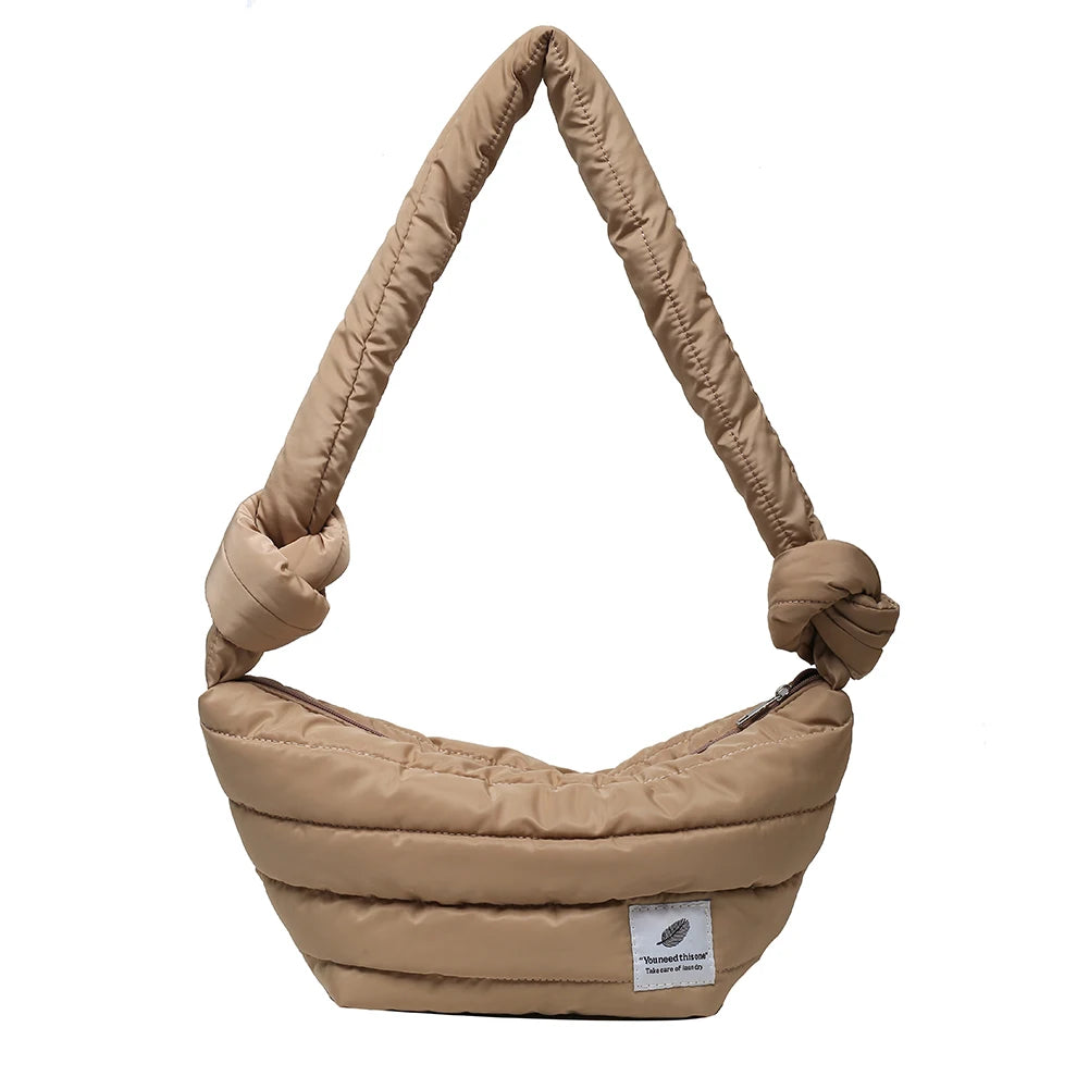 Vintage Quilted Stripe Crossbody Shoulder Bag