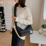 Women Shoulder Bag Solid Crossbody Knot Stripe Messenger Vintage Wallet