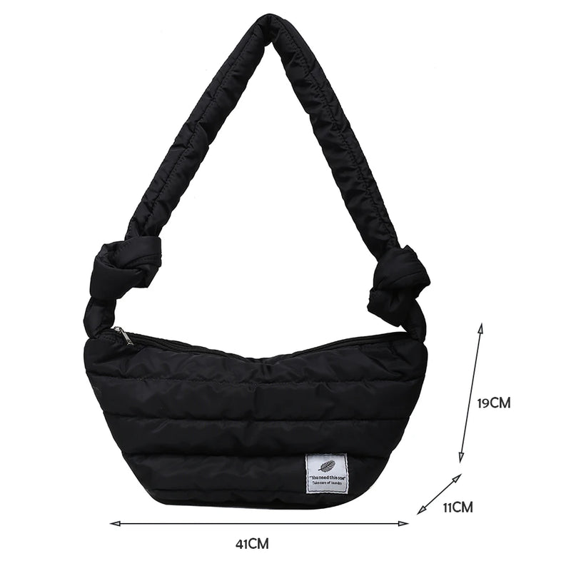 Women Shoulder Bag Solid Crossbody Knot Stripe Messenger Vintage Wallet