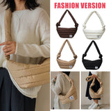 Vintage Quilted Stripe Crossbody Shoulder Bag