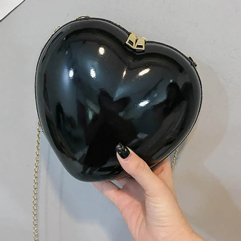 Heart-shaped Crossbody Bag Zipper Famous Bags Women Shoulder Bag