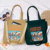 Canvas Tote Bags Cartoon Anime Print Crossbody Bags