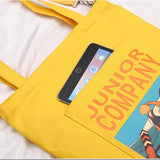 Canvas Tote Bags Cartoon Anime Print Crossbody Bags