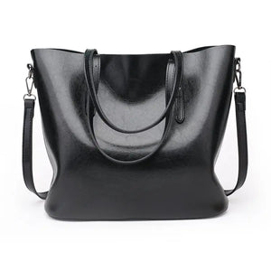 Oil Wax Leather Women Shoulder Bags Large Capacity Tote Bag
