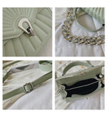 Women Shoulder Bags Embossed Messenger Bag Chain Lock Tote Bag