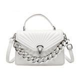 Women Shoulder Bags Embossed Messenger Bag Chain Lock Tote Bag