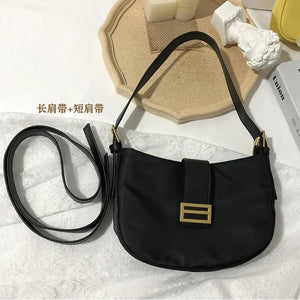 Women Shoulder Bags Oxford Purse and Handbags with Zipper Casual Saddle Bags