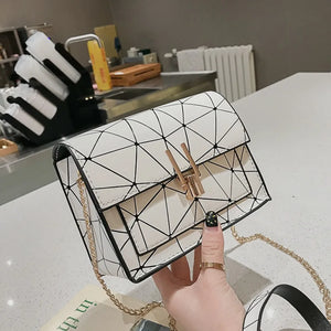 Summer Shoulder Bag Chain Handbag Wild Crack Print Messenger Bag