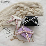 Women Shoulder Bags Bow Crossbody Handbags Large Capacity Travel Mini Flap-bag