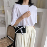 Women Shoulder Bags Bow Crossbody Handbags Large Capacity Travel Mini Flap-bag