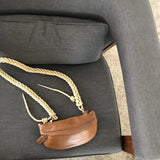 Vintage Shoulder Bag Braided Strap PU Leather Zipper Harajuku Cross-body