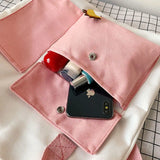 Canvas Shoulder Bag Large Capacity Multi-pockets Tote Handbag