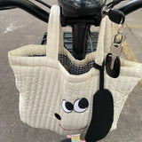 Women Shoulder Bags Cartoon Embroidery Large Capacity Tote Bag