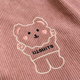 Corduroy Cartoon Embroidery Shoulder Bag for Women Students Travel