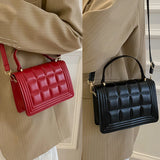 Diamond Lattice Shoulder Bag Crossbody Tote for Woman