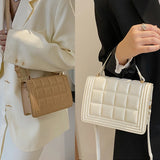 Diamond Lattice Shoulder Bag Crossbody Tote for Woman