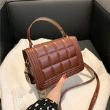 Diamond Lattice Shoulder Bag Crossbody Tote for Woman