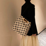 Women Shoulder Bags Dot Underarm Totes Ladies All-match Large Capacity Nylon Bag