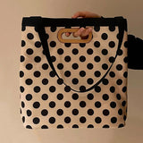 Women Shoulder Bags Dot Underarm Totes Ladies All-match Large Capacity Nylon Bag