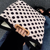 Women Shoulder Bags Dot Underarm Totes Ladies All-match Large Capacity Nylon Bag