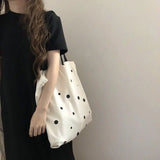 Women Shoulder Bags Dot Printed Large Capacity School Students Casual All-match