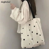 Women Shoulder Bags Dot Printed Large Capacity School Students Casual All-match