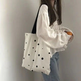 Women Shoulder Bags Dot Printed Large Capacity School Students Casual All-match