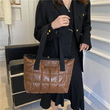 Thread Shoulder Bags Large Capacity Handbags Winter Daily Totes Female