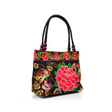 Ethnic Style Flower Embroidery Shoulder Bag
