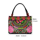 Ethnic Style Flower Embroidery Shoulder Bag