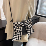 Women Shoulder Bags Big Bow Handbag Purse Lady Zipper Casual Messenger