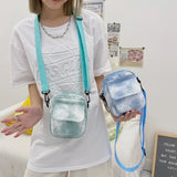 Women Shoulder Bags PU Leather Flap Clutch Tie Dye Phone Crossbody Casual Ladies